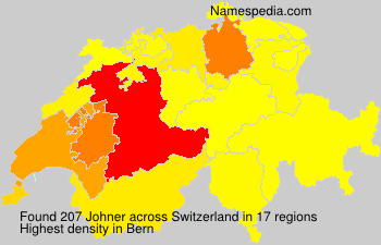 Surname Johner in Switzerland Surname Johner in Switzerland
