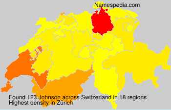 Surname Johnson in Switzerland Surname Johnson in Switzerland