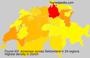 Surname Jovanovic in Switzerland Surname Jovanovic in Switzerland