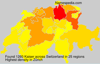 Surname Kaiser in Switzerland