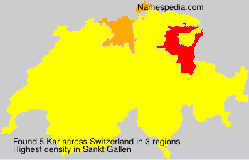 Surname Kar in Switzerland Surname Kar in Switzerland