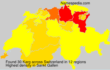 Surname Karg in Switzerland