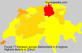 Surname Karlsson in Switzerland Surname Karlsson in Switzerland