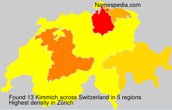 Surname Kimmich in Switzerland