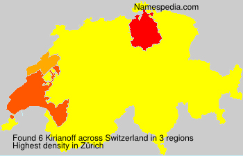 Surname Kirianoff in Switzerland Surname Kirianoff in Switzerland