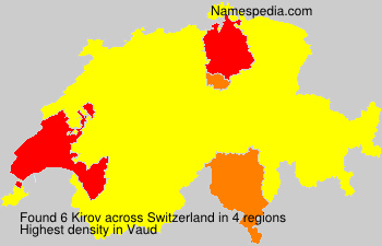 Surname Kirov in Switzerland Surname Kirov in Switzerland