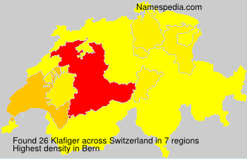 Surname Klafiger in Switzerland Surname Klafiger in Switzerland