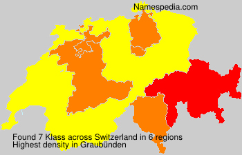 Surname Klass in Switzerland Surname Klass in Switzerland