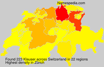 Surname Klauser in Switzerland Surname Klauser in Switzerland