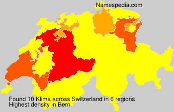 Surname Klima in Switzerland Surname Klima in Switzerland