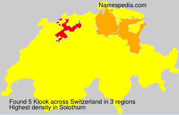 Surname Klook in Switzerland