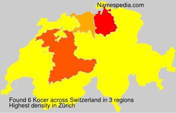Surname Kocer in Switzerland Surname Kocer in Switzerland