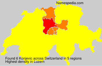 Surname Konjevic in Switzerland Surname Konjevic in Switzerland