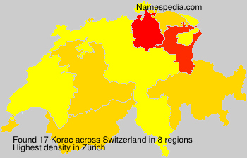 Surname Korac in Switzerland Surname Korac in Switzerland