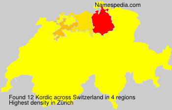 Surname Kordic in Switzerland Surname Kordic in Switzerland