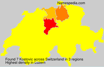 Surname Kostovic in Switzerland Surname Kostovic in Switzerland