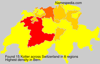 Surname Kotter in Switzerland Surname Kotter in Switzerland