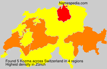 Surname Kozma in Switzerland Surname Kozma in Switzerland