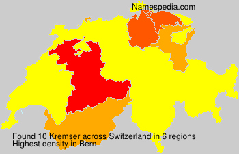 Surname Kremser in Switzerland Surname Kremser in Switzerland