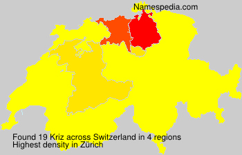 Surname Kriz in Switzerland Surname Kriz in Switzerland