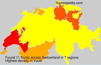 Surname Kuntz in Switzerland Surname Kuntz in Switzerland