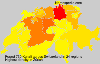 Surname Kunzli in Switzerland Surname Kunzli in Switzerland
