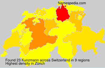 Surname Kunzmann in Switzerland Surname Kunzmann in Switzerland