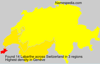 Surname Labarthe in Switzerland Surname Labarthe in Switzerland