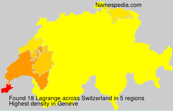 Surname Lagrange in Switzerland Surname Lagrange in Switzerland