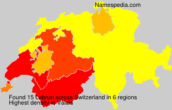 Surname Lebrun in Switzerland Surname Lebrun in Switzerland