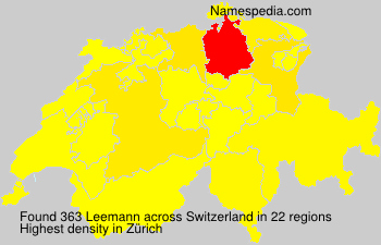 Surname Leemann in Switzerland Surname Leemann in Switzerland