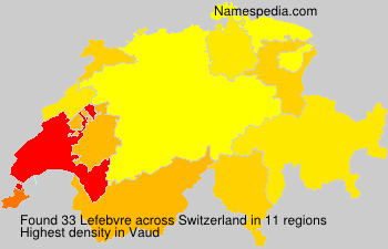 Surname Lefebvre in Switzerland Surname Lefebvre in Switzerland