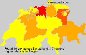 Surname Lex in Switzerland Surname Lex in Switzerland