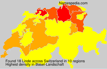 Surname Linde in Switzerland Surname Linde in Switzerland