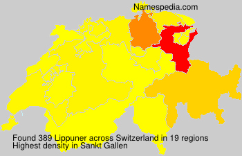 Surname Lippuner in Switzerland Surname Lippuner in Switzerland