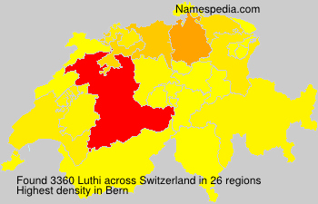 Surname Luthi in Switzerland Surname Luthi in Switzerland