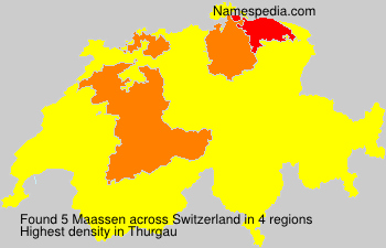 Surname Maassen in Switzerland Surname Maassen in Switzerland
