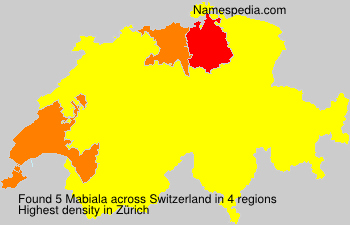 Surname Mabiala in Switzerland Surname Mabiala in Switzerland