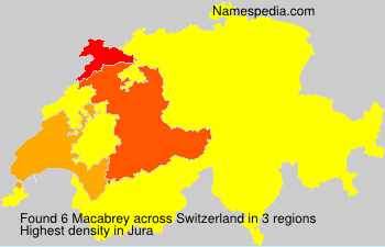 Surname Macabrey in Switzerland Surname Macabrey in Switzerland