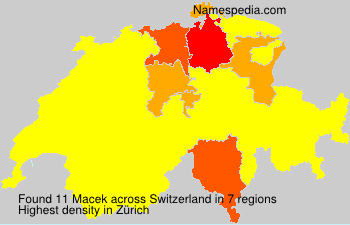 Surname Macek in Switzerland Surname Macek in Switzerland