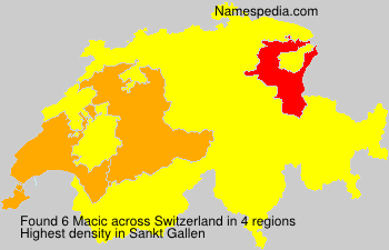 Surname Macic in Switzerland Surname Macic in Switzerland