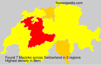 Surname Macinko in Switzerland Surname Macinko in Switzerland