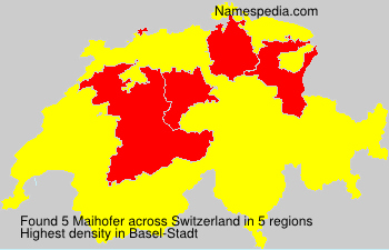 Surname Maihofer in Switzerland Surname Maihofer in Switzerland