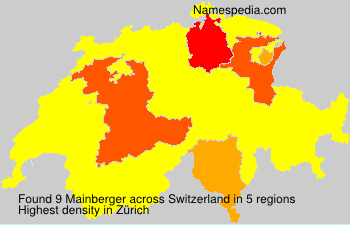 Surname Mainberger in Switzerland Surname Mainberger in Switzerland