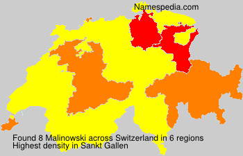 Surname Malinowski in Switzerland Surname Malinowski in Switzerland