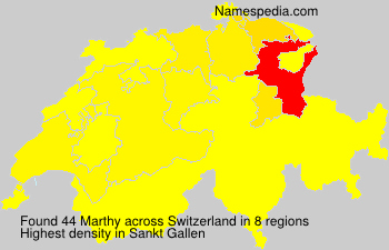 Surname Marthy in Switzerland Surname Marthy in Switzerland