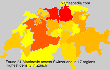 Surname Martinovic in Switzerland