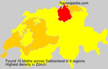 Surname Mathe in Switzerland Surname Mathe in Switzerland