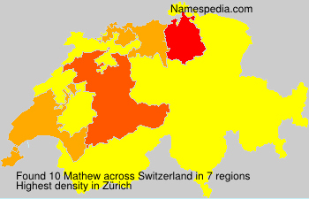 Surname Mathew in Switzerland Surname Mathew in Switzerland