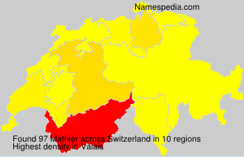 Surname Mathier in Switzerland Surname Mathier in Switzerland